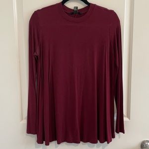 Burgundy flowy shirt